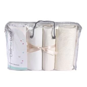 Image of Clair de Lune 4 Piece Cot Bed Bedding Bale - Cream