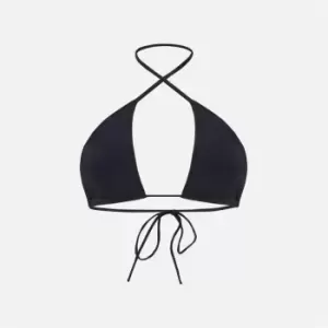 Image of Missguided Triangle Bikini Top - Black