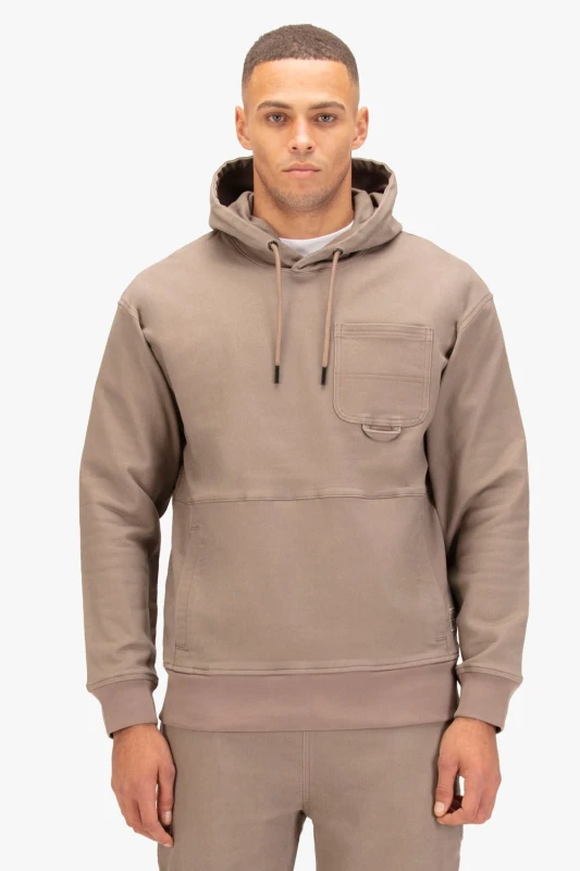 Image of Luke 1977 Luke 1977 Men Miter Carpenter Overhead Hoodie in Brown Size: Medium Brown M Male 5063494090235