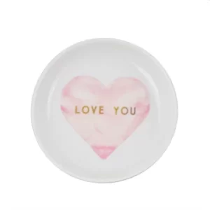 Image of Love You Pastel Pink Heart Trinket Dish