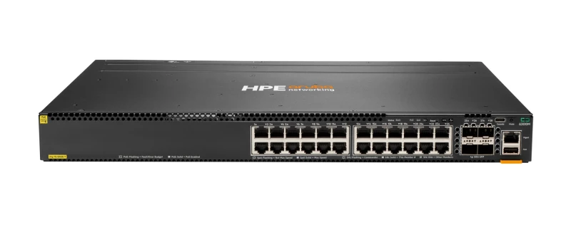 Image of HP Enterprise HPE Aruba Networking CX 6300M 24-port 1GbE Class 4 PoE and 4-port SFP56 Switch JL662A
