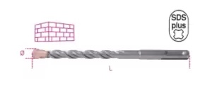 Image of Beta Tools 419 SDS Plus Hammer Drill Milld Shank Hard Plate 10 x 260mm 004190054