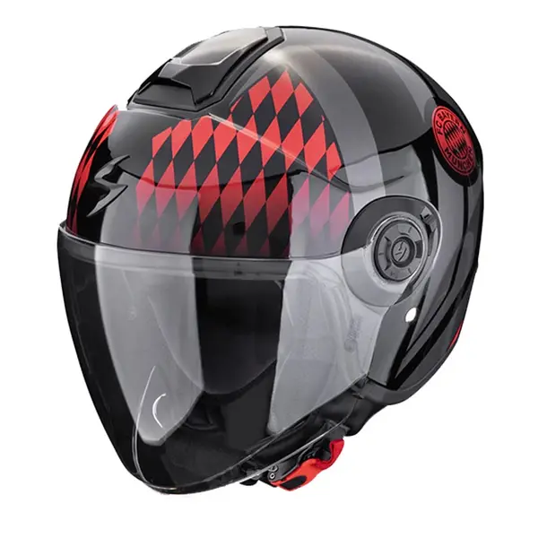 Image of Scorpion Exo-City II FC Bayern Black Red Jet Helmet Size M