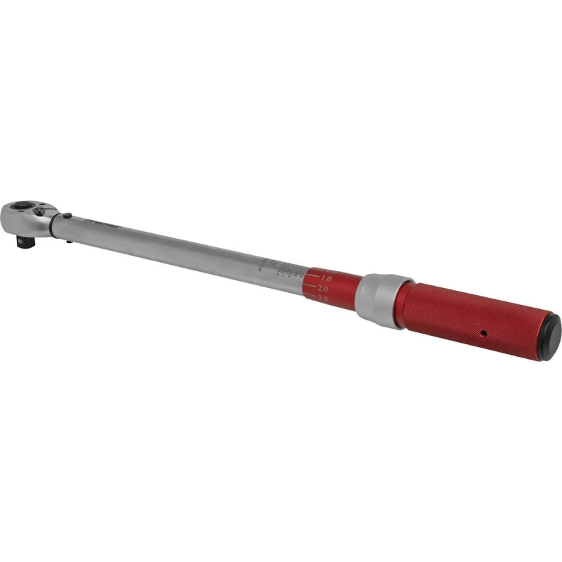 Image of Loops Micrometer Style Torque Wrench - 1/2" Sq Drive - Calibrated - 40 to 220 Nm Range Multi