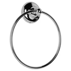 Image of Croydex Flexi-Fix Grosvenor Bathroom Towel Ring - Chrome