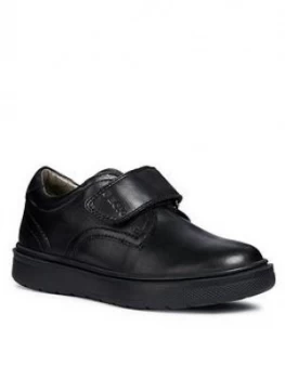 Image of Geox Boys Riddock Strap School Shoe - Black