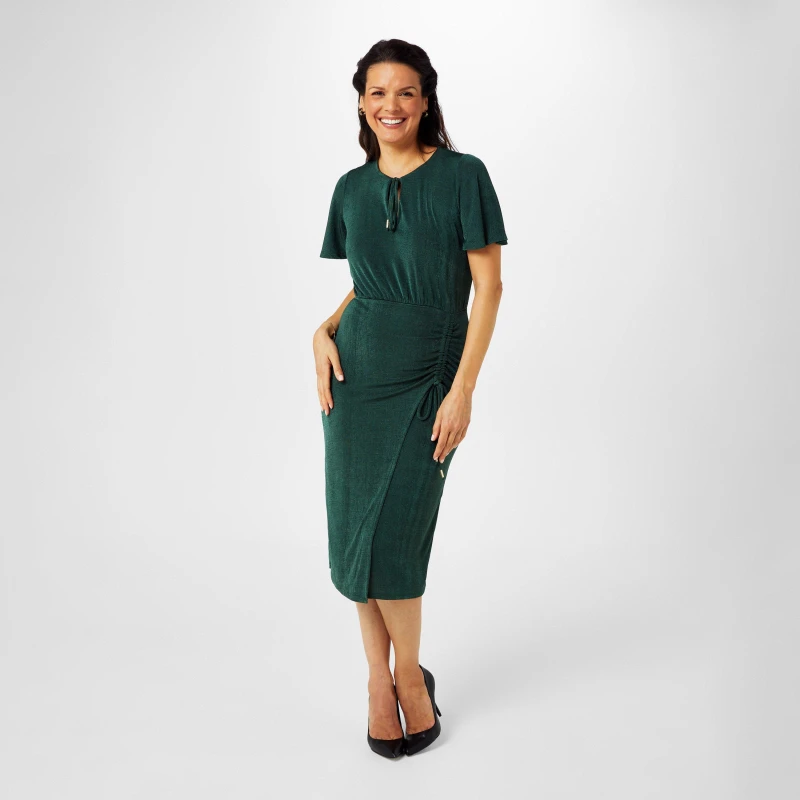 Image of Biba Biba Keyhole Jersey Dress - Green Green 8