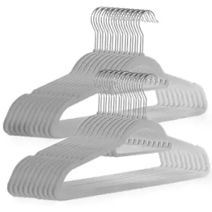 Image of Velvet Coat Hangers Grey - Pack of 50 M&amp;W