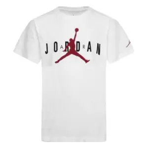 Image of Air Jordan Longline Graphic T Shirt Junior Boys - White