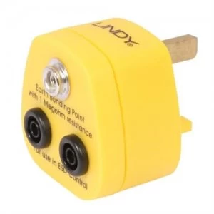 Image of Lindy 40169 Yellow power plug adapter