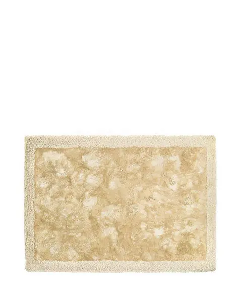 Image of Origins Shimmer Shaggy Border Rug Champagne 120X170 WB29405
