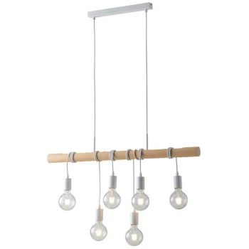 Image of Fan Europe Arizona - Bar Ceiling Pendant, Pine, White, E27