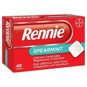 Image of Rennie Spearmint Heartburn and Indigestion Relief 48 Tablets