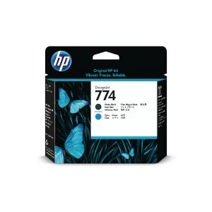 Image of HP 774 Matte Black and Cyan Printhead
