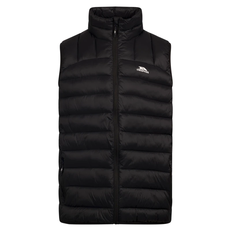 Image of Trespass Trespass Men Fergal Gilet in Black Size: X-Small Black XS Male 5063750855998