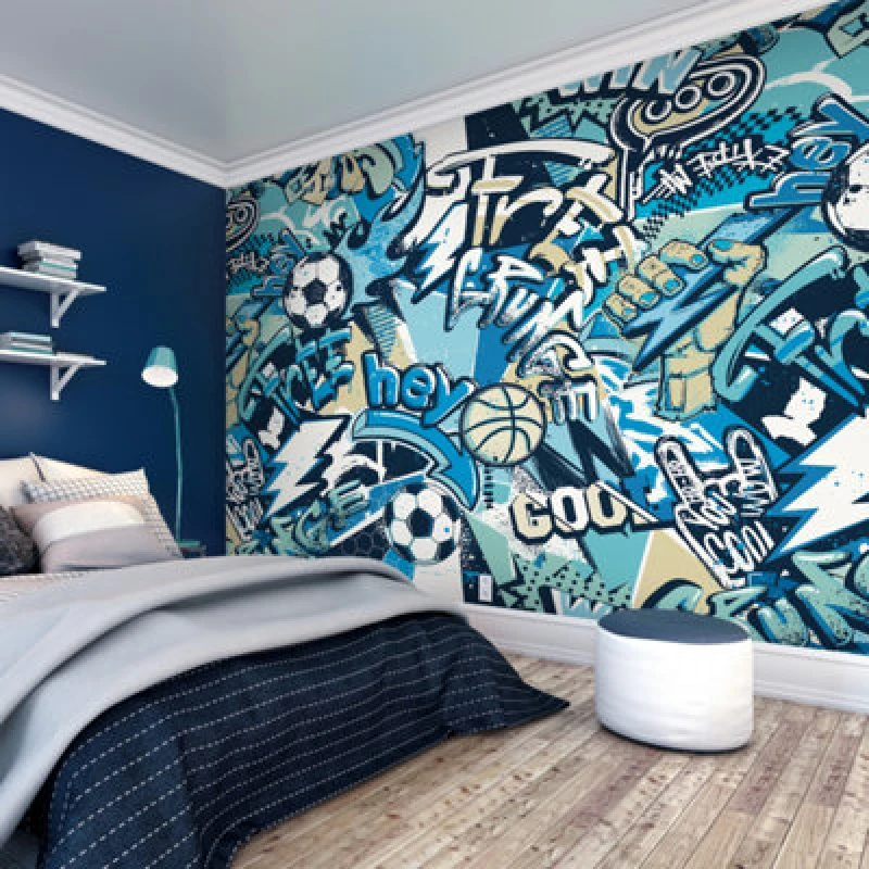 Image of Origin Murals Sports Graffiti Matt Smooth Paste The Wall Mural 350Cm Wide X 280Cm High
