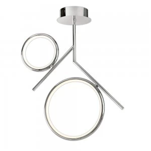 Image of Ceiling, 30W LED, 3000K, 2250lm, IP20, Chrome