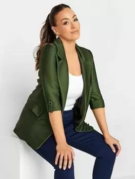 Image of M&Co Edge To Edge Blazer Jacket, Green, Size 14, Women