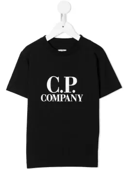 Image of C.P COMPANY KIDS Logo-print T-Shirt Black