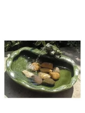Image of Smart Solar Ceramic Frog Solar On Demand Water Feature