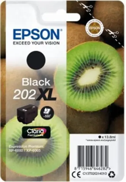 Image of Epson Kiwi 202XL (13.8ml) Claria Premium Black Ink Cartridge