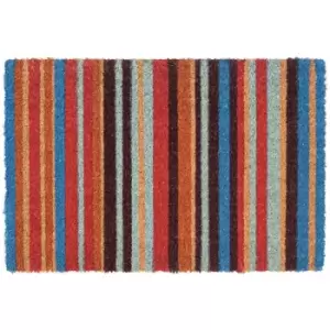 Image of Coir Door Mat - 60 x 40cm - Pinstripe - Nicola Spring