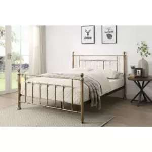 Image of Harpenden Brushed Gold King Size Metal Bed Frame 5ft - Brushed Gold