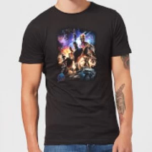 Image of Avengers Endgame Character Montage Mens T-Shirt - Black