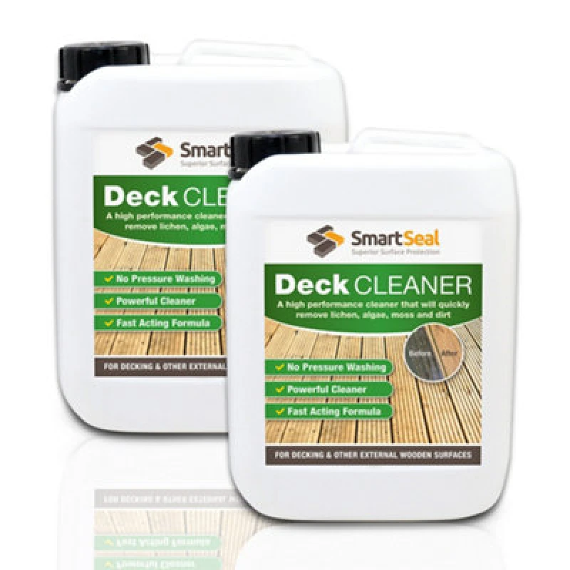 Image of Smartseal Decking Cleaner, Fast Acting Deck Cleaner, Removes Moss, Lichen, Green Algae, Dirt And Black Spot, 2 X 5L