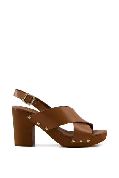 Image of Dune London 'Jingers' Leather Sandals Tan