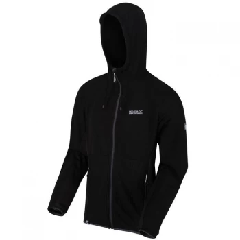 Image of Regatta Terota Full Zip Ribbed Fleece Hoddie - Black