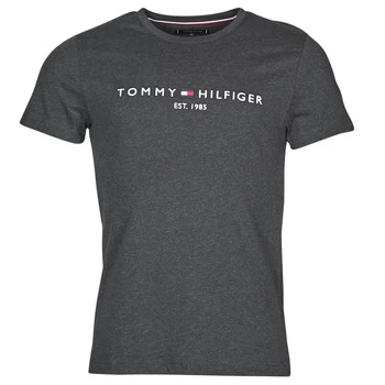 Image of Tommy Hilfiger TOMMY LOGO TEE mens T shirt in Grey - Sizes XXL,S,M,L,XL,XS,3XL