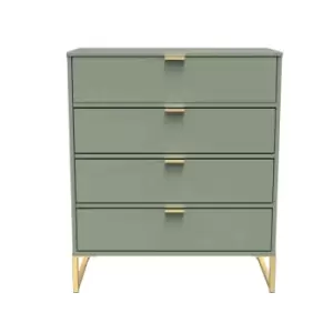 Image of Welcome Furniture Copenhagagen 4 Drawer Chest (diego) - Reed Green