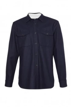 Image of Mens French Connection Mr Melton Shirt Blue