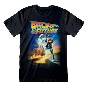 Image of Back To The Future - Poster Large Unisex Medium T-Shirt - Black