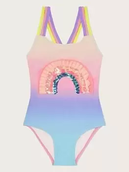 Image of Monsoon Girls Ombre Rainbow Swimsuit - Multi