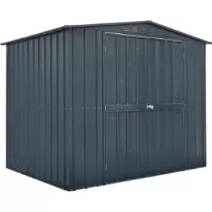 Image of 8x6 Double Hinged Door Apex Metal Shed - Anthracite Grey - Anthracite Grey - Lotus