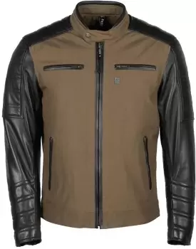Image of Helstons Cruiser Motorcycle Leather/Textile Jacket, green-brown, Size S, green-brown, Size S