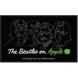 Image of The Beatles - On Apple (White on Black) Standard Patch