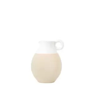 Image of Frampton Pitcher Vase White Natural 23cm White