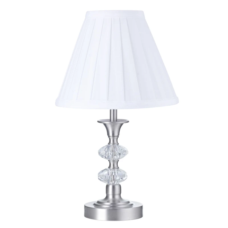Image of Happy Homewares Contemporary Power Saving & Energy Saving LED Touch Table Lamp in Metallic Silver Metallic Silver Unisex