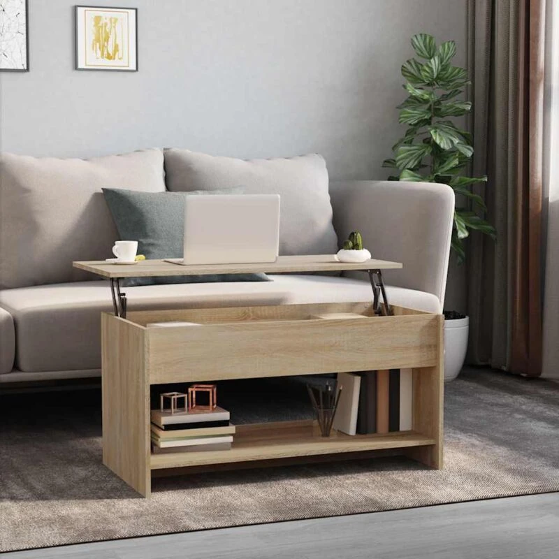 Image of VIDAXL 809650 Coffee Table Sonoma Oak 102x50x52,5cm Engineered Wood Vidaxl 8720286970973
