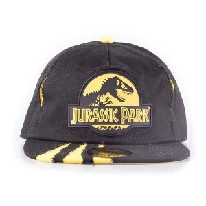 Image of Universal - Rubber Logo Patch With Ripped Effect Unisex Baseball Cap - Black/Yellow