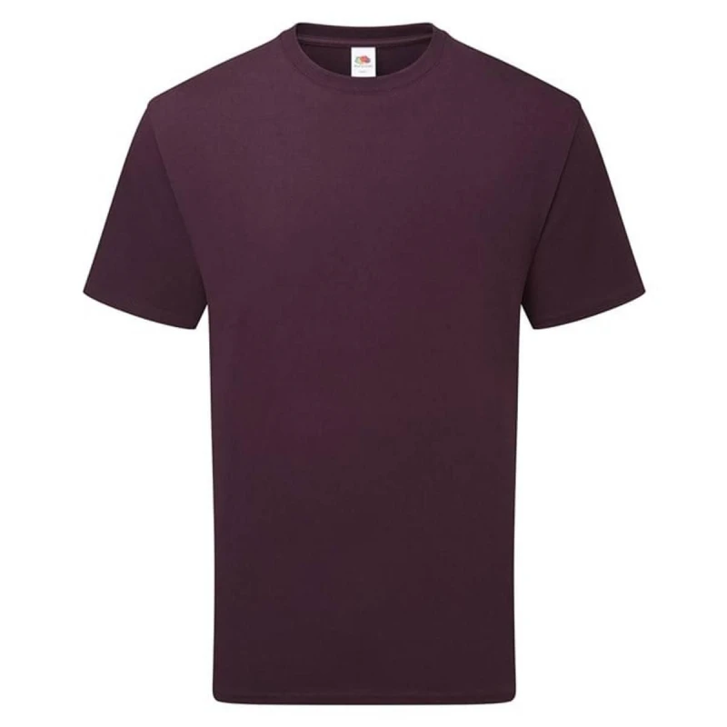 Image of Fruit Of The Loom Fruit of the Loom Men Cotton T-Shirt in Purple Size: Small Purple S Male 5063693927837