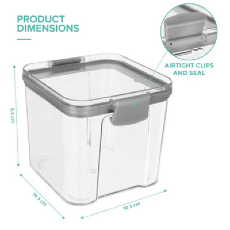 Image of LIVIVO 700ml Stackable Airtight Food Storage Containers - Set of 2 Clear