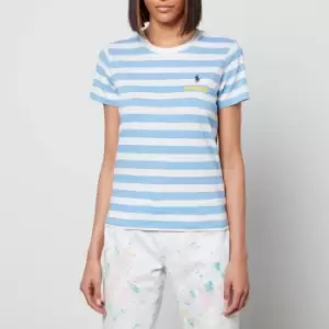 Image of Polo Ralph Lauren Womens Stripe Short Sleeve T-Shirt - Blue/White Stripe - XS