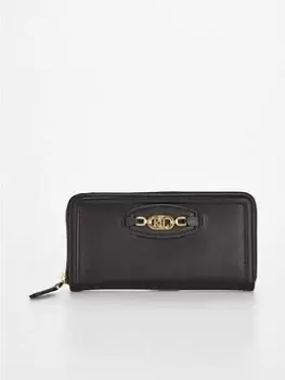 Image of Lauren By Ralph Lauren Oval Zip Continental Wallet - Black