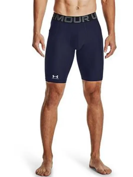 Image of Under Armour Heat Gear Armour Long Shorts - Navy, Size 2XL, Men