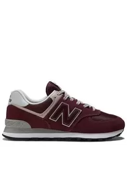 Image of New Balance 574 Trainers - Red, Size 7.5, Men