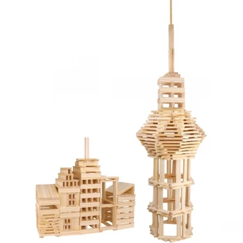 Image of Wooden City Block Playset - 250 Pieces